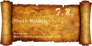 Tholt Mihály névjegykártya