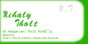 mihaly tholt business card